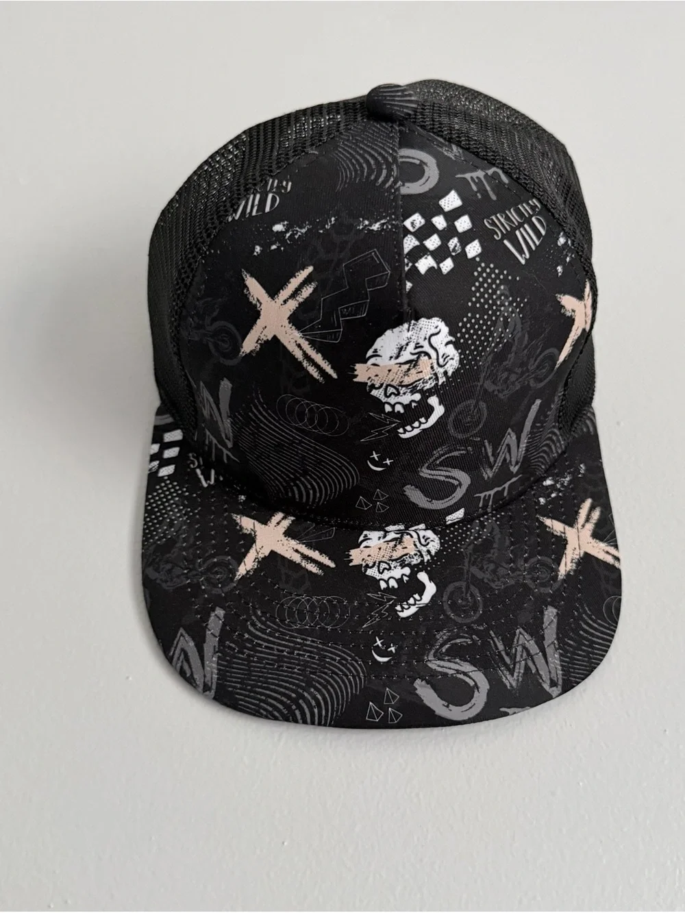 Strictly Wild Baby Trucker Hat 2T-7 Snapback Toddler Cap SW Bones